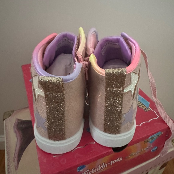 Skechers Twinkle Toes Kids Shoes - Pink - Picture 7 of 8